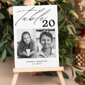 Minimalistisch Black Wedding Tischnummer Zwei Bild