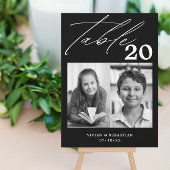 Minimalistisch Black Wedding Tischnummer Zwei Bild