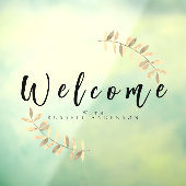 Minimalistisch Black Welome Fensteraufkleber (Blatt 3)