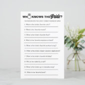 Minimalistisch Black & White, der das Bridal Game (Stehend Vorderseite)