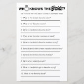 Minimalistisch Black & White, der das Bridal Game (Vorderseite)