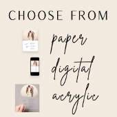 Minimalistisch Black & White Foto Boho Wedding Einladung