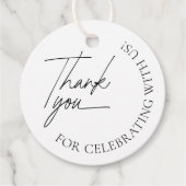 Minimalistisch Black & White Vielen Dank für Ihr I Geschenkanhänger (Vorderseite)