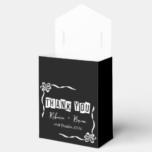 Minimalistisch Black & White Vielen Dank für Ihre  Geschenkschachtel
