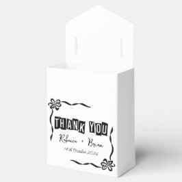 Minimalistisch Black & White Vielen Dank Gastgesch Geschenkschachtel