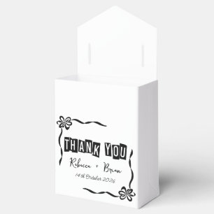 Minimalistisch Black & White Vielen Dank Gastgesch Geschenkschachtel