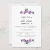 Minimalistisch BlackBerry Watercolor | Elegante Ho Einladung (Vorderseite)