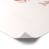 Minimalistisch Blass Pink Babydusche Mädchen Begrü Poster (Ecke)