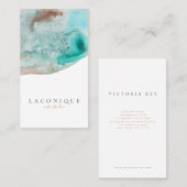 Minimalistisch | Blau | Aqua | Wasserfarbe Visitenkarte (Vorne/Hinten)