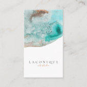 Minimalistisch | Blau | Aqua | Wasserfarbe Visitenkarte (Vorderseite)