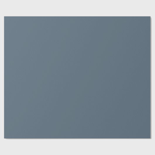 Minimalistisch-blau-grau-solides schlichtes elegan geschenkpapier (Flach)