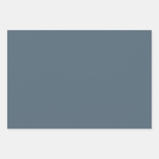 Minimalistisch-blau-grau-solides schlichtes elegan geschenkpapier set (Vorderseite 2)