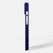 Minimalistisch: blau-weiße Monogrammnamen Case-Mate iPhone Hülle (Rückseite / Links)