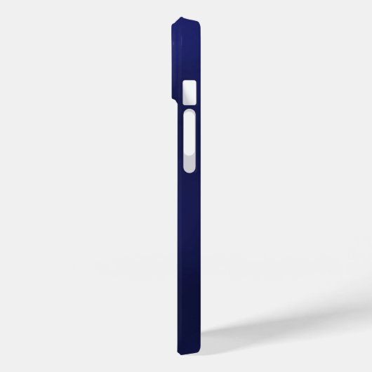 Minimalistisch: blau-weiße Monogrammnamen Case-Mate iPhone Hülle (Rückseite / Links)