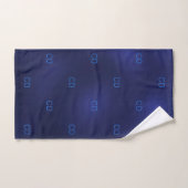 Minimalistisch: Blaue Monogramm-Initialen Badhandtuch Set (Handtuch)