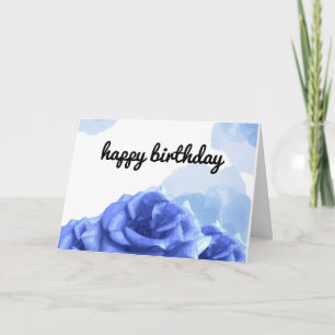 Minimalistisch-blauer Geburtstag Karte