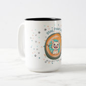 Minimalistisch bleibe / Katze /Ermutigung/ Zweifarbige Tasse (Vorderseite Links)