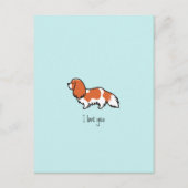 Minimalistisch Blenheim Cavalier King Charles Span Postkarte (Vorderseite)