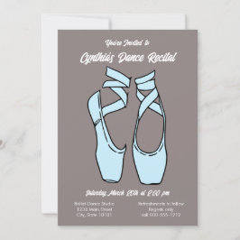 Minimalistisch Blue Ballet Dance Einladung