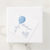 Minimalistisch Blue Balloon Oh Boy Baby Dusche Geschenkanhänger (Beispiel)