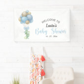 Minimalistisch Blue Balloons Boy Baby Dusche Banner (Insitu)