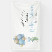 Minimalistisch Blue Balloons Boy Baby Dusche Banner (Vertikal)
