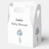 Minimalistisch Blue Balloons Boy Baby Dusche Geschenkschachtel (Geöffnet)