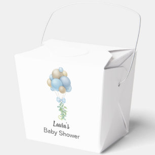 Minimalistisch Blue Balloons Boy Baby Dusche Geschenkschachtel