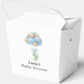 Minimalistisch Blue Balloons Boy Baby Dusche Geschenkschachtel (Rückseite)