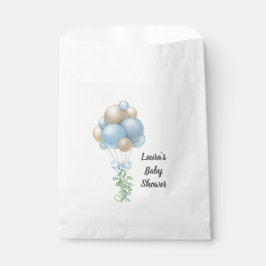 Minimalistisch Blue Balloons Boy Baby Dusche Geschenktütchen
