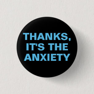 Minimalistisch Blue Black Mental Health Angst Button