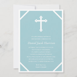 Minimalistisch Blue Boys Erste Kommune Einladung