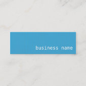 Minimalistisch Blue Business Card Mini Visitenkarte (Vorderseite)