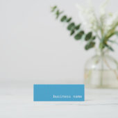 Minimalistisch Blue Business Card Mini Visitenkarte (Stehend Vorderseite)