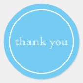 Minimalistisch Blue Business Danke Stickers (Vorderseite)