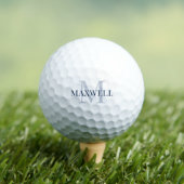 Minimalistisch Blue Custom Monogram Golf Balls Golfball (Insitu T-Shirt)