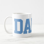 Minimalistisch Blue Daddy Typografie Kaffeetasse (Links)