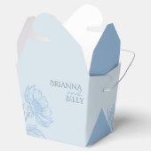 Minimalistisch Blue Floral Wedding Geschenkschachtel (Geöffnet)
