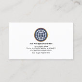 Minimalistisch Blue Foto Frame Border Gründer CEO Visitenkarte (Rückseite)