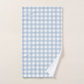 Minimalistisch Blue Gingham Kariert Pattern Badhandtuch Set (Handtuch)