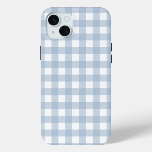 Minimalistisch Blue Gingham Kariert Pattern Case-Mate iPhone Hülle (Rückseite)