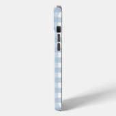 Minimalistisch Blue Gingham Kariert Pattern Case-Mate iPhone Hülle (Rückseite / Links)