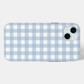 Minimalistisch Blue Gingham Kariert Pattern Case-Mate iPhone Hülle (Rückseite (Horizontal))