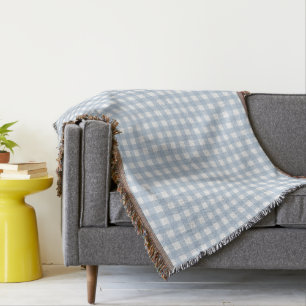 Minimalistisch Blue Gingham Kariert Pattern Decke
