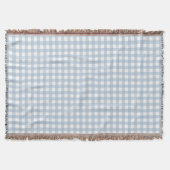 Minimalistisch Blue Gingham Kariert Pattern Decke (Vorderseite)