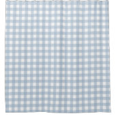 Minimalistisch Blue Gingham Kariert Pattern Duschvorhang (Vorderseite)