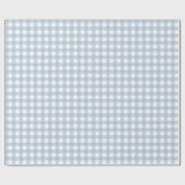 Minimalistisch Blue Gingham Kariert Pattern Geschenkpapier (Flach)