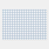 Minimalistisch Blue Gingham Kariert Pattern Geschenkpapier Set (Vorderseite 2)