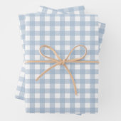 Minimalistisch Blue Gingham Kariert Pattern Geschenkpapier Set (Beispiel)