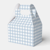 Minimalistisch Blue Gingham Kariert Pattern Geschenkschachtel (Rückseite)